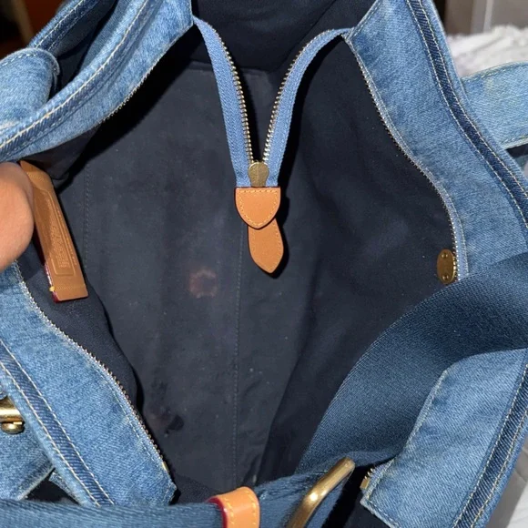 Coach Denim Blue Tote Bag - Picture 4 of 15